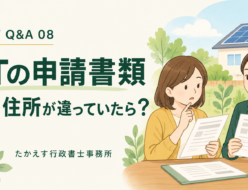 FIT Q&A 08｜FITの申請書類、氏名・住所が違っていたら？