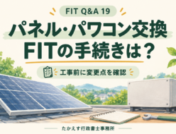 太陽光パネルとパワコンの交換に向けて、仕様書と変更点を確認するイメージ